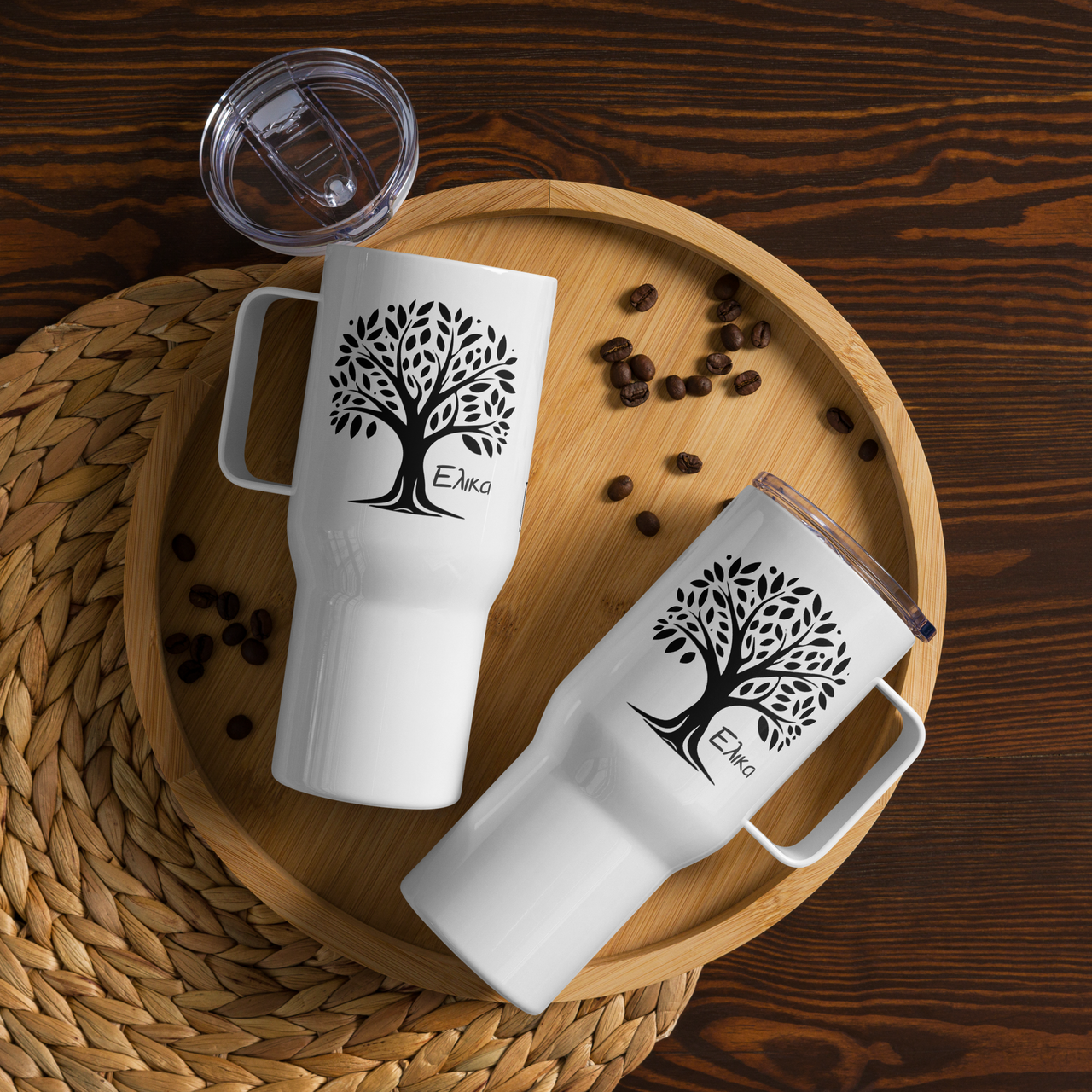 Greek Stainless Steel Travel Mug