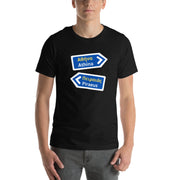 Athina Athens Piraeus Road Signs Premium Greek Unisex T-shirt black