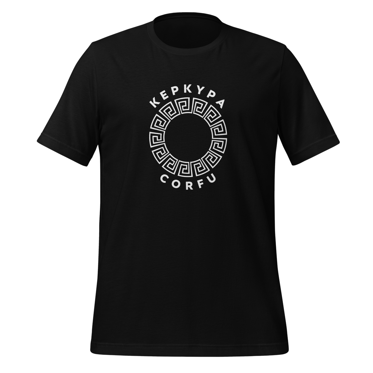 Corfu Kerkyra t-shirt black mock