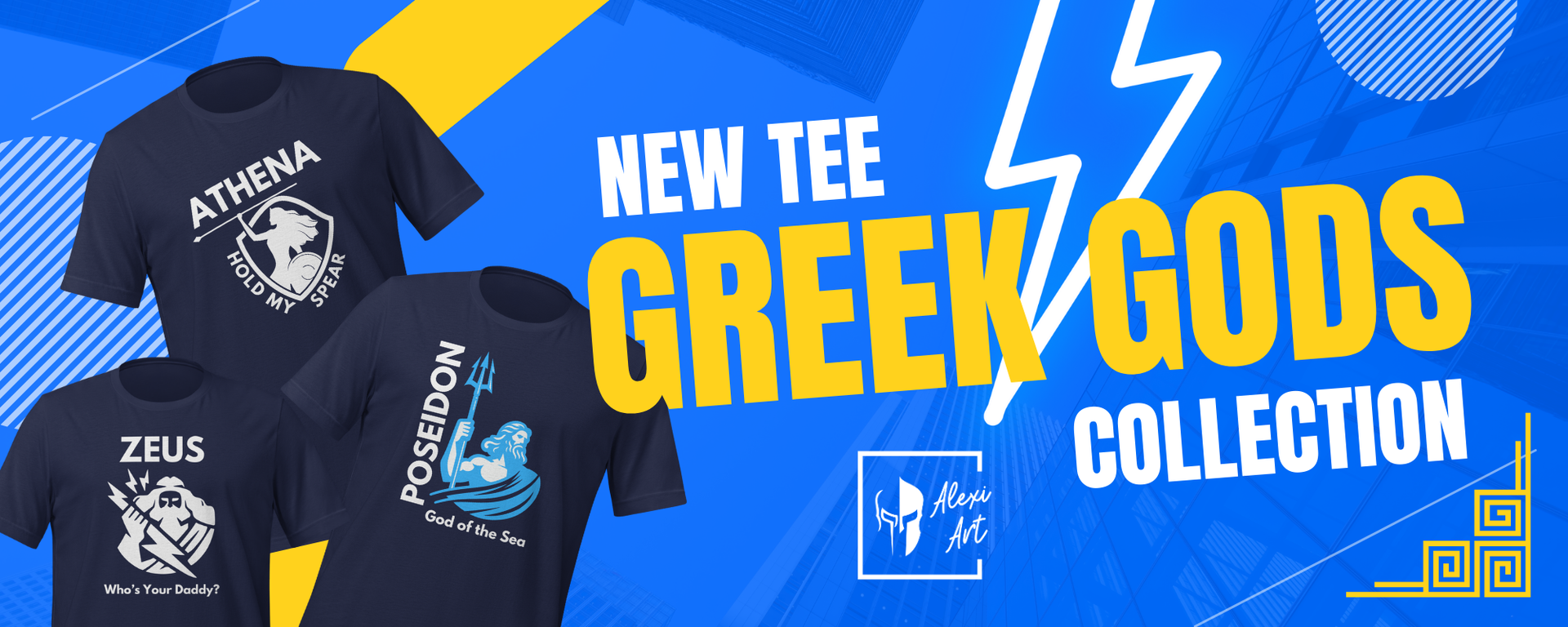 Greek Gods T-Shirt Alexi Art Shop banner