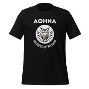 Greek Gods Athena Goddess of Wisdom Owl Premium Unisex T-shirt