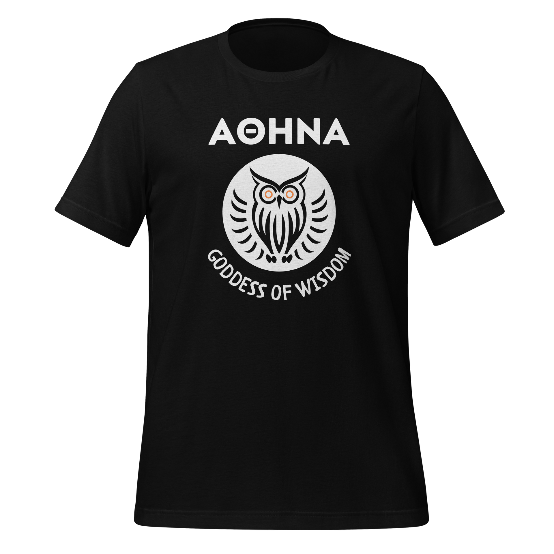 Greek Gods Athena Goddess of Wisdom Owl Premium Unisex T-shirt