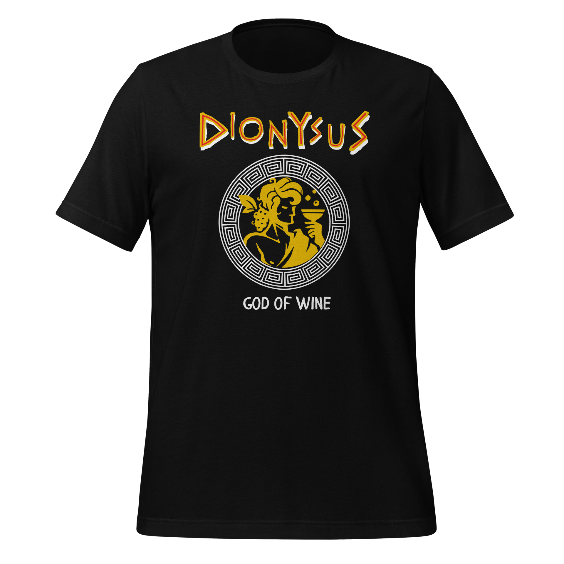 Greek Gods Dionysus God of Wine Premium Unisex T-shirt black