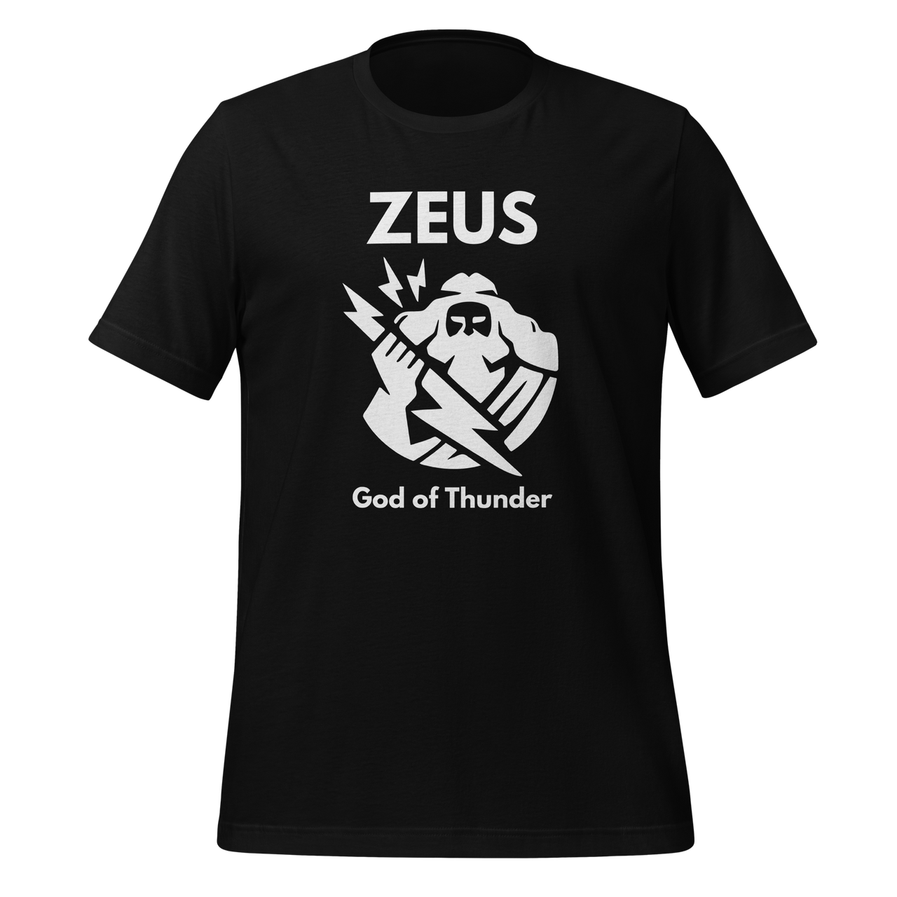 Greek Gods Zeus God of Thunder Premium Unisex T-shirt black