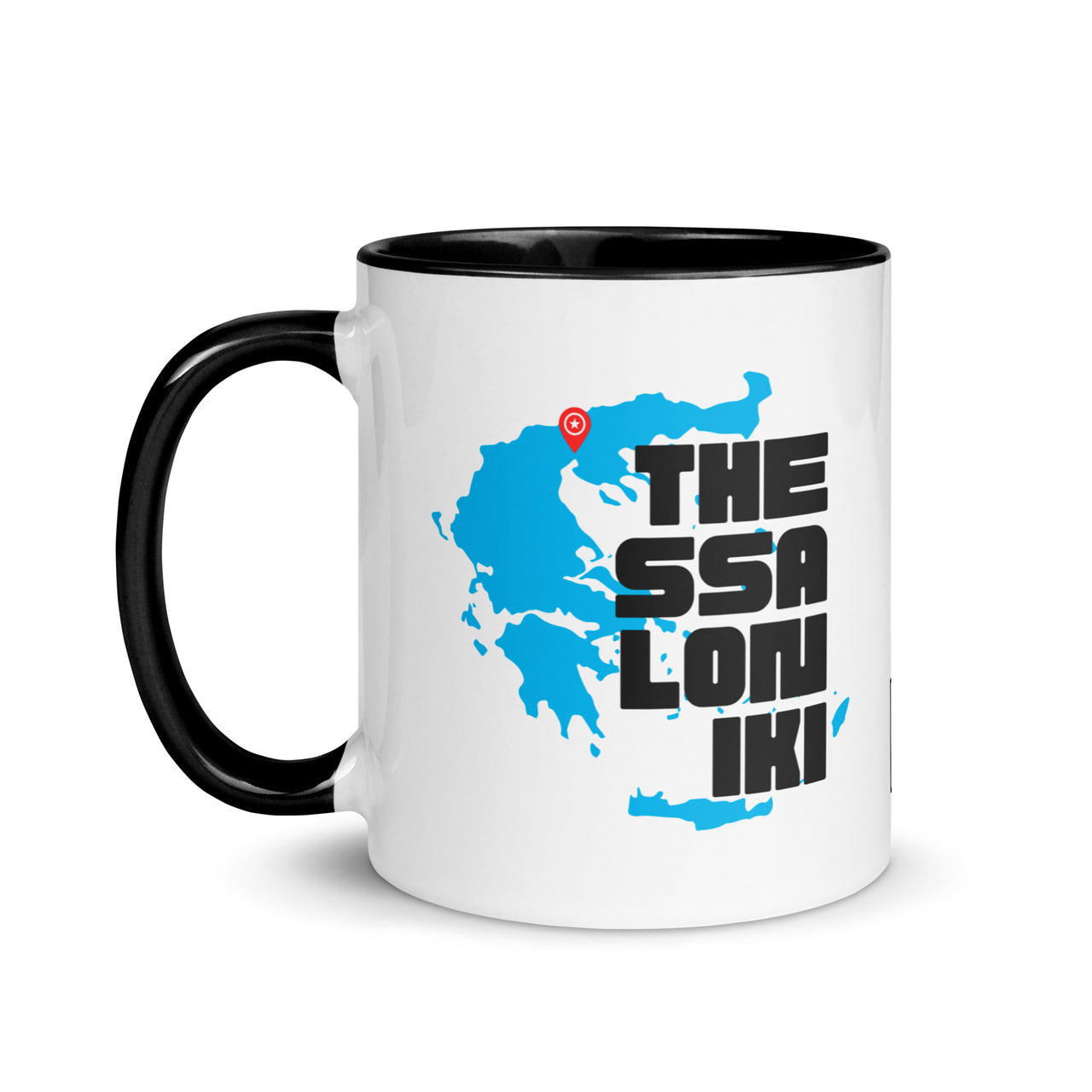 Thessaloniki Greece Map Ceramic Mug