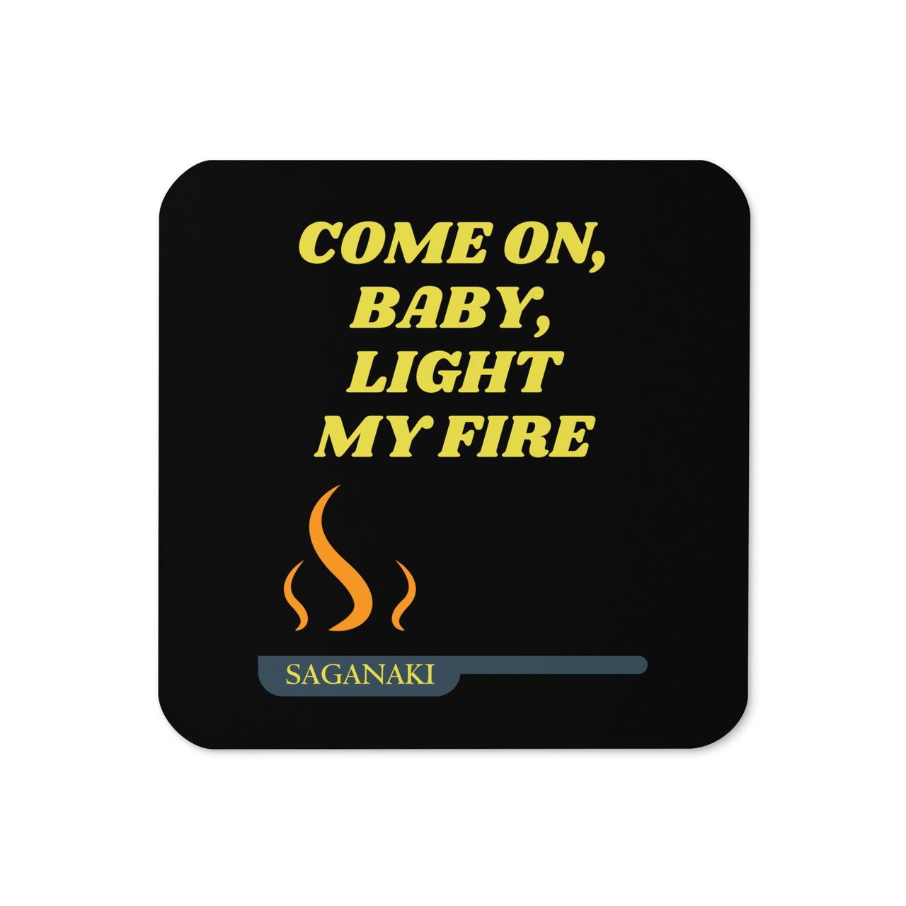 Light My Saganaki Coaster