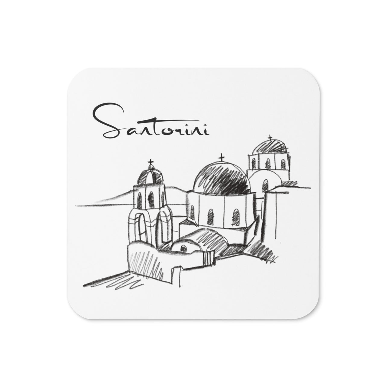 Santorini Sketch Coaster