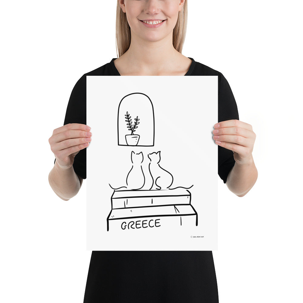 Greek Cats Poster