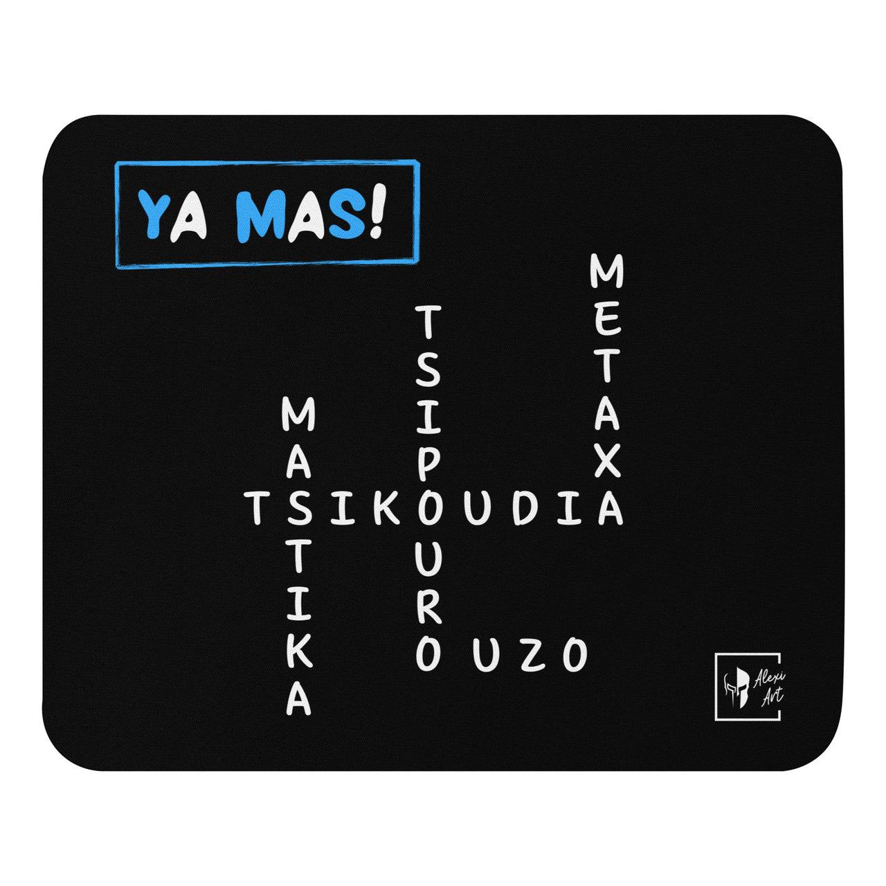 Ya Mas Greek Drinks Mouse Pad