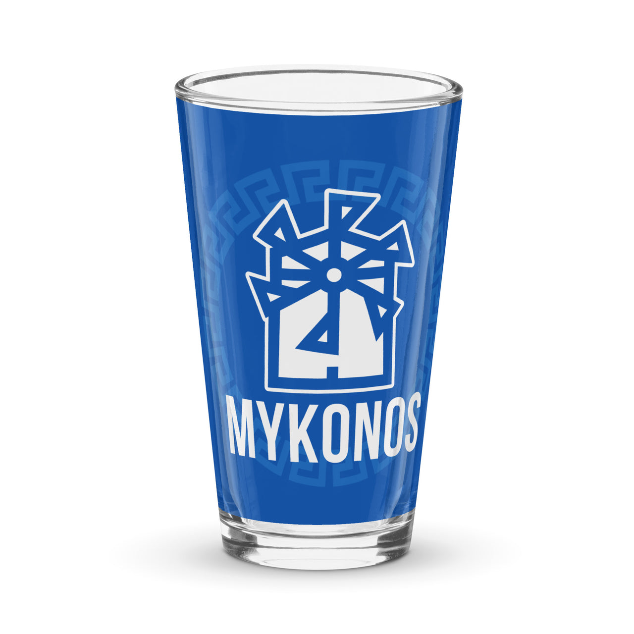 Iconic Places - Mykonos 16oz Glass Pint Cup