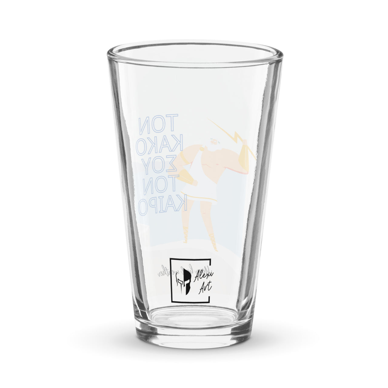 Greek Sayings - Your Bad Weather 16oz Glass Cup