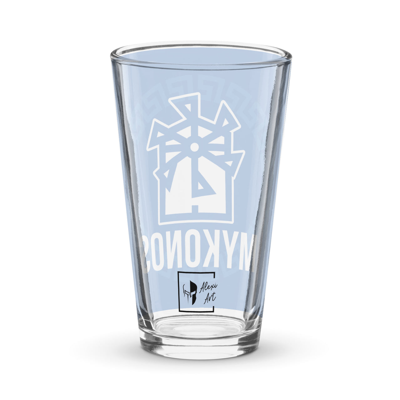 Iconic Places - Mykonos 16oz Glass Pint Cup