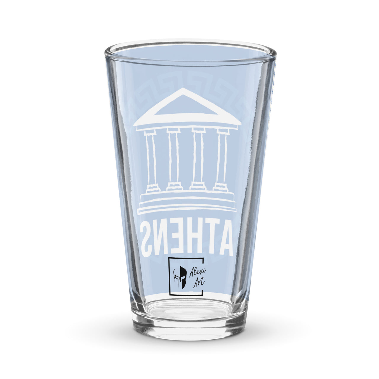 Iconic Places - Athens 16oz Glass Pint Cup