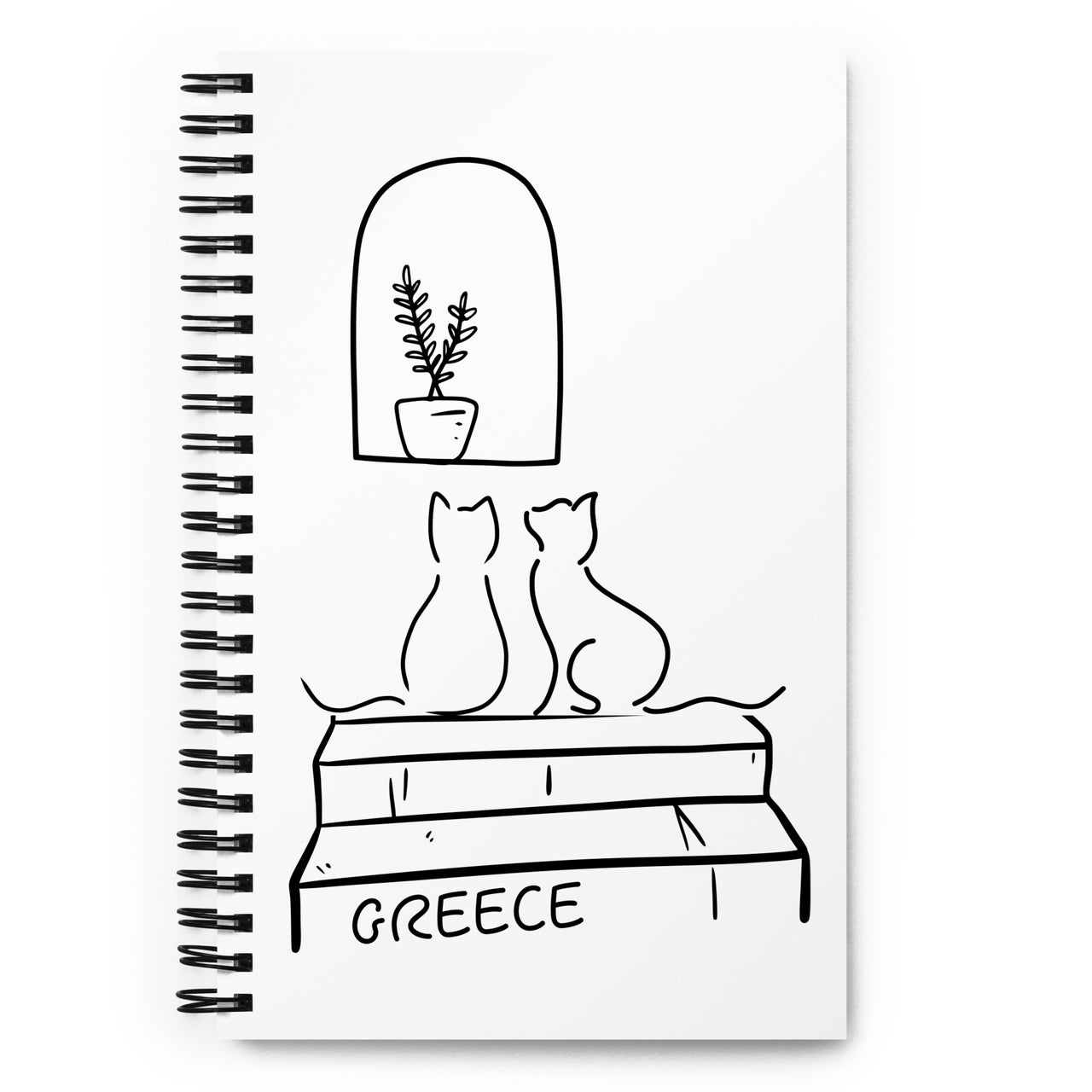 Greek Cats Spiral Notebook