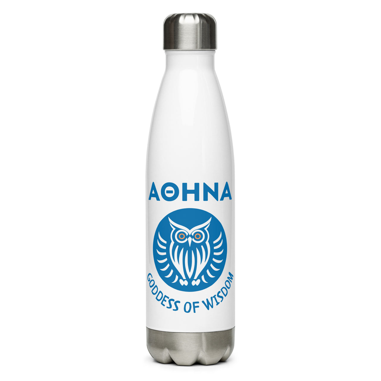 Athena Goddess of Wisdom Stainless Steel Water Bottle