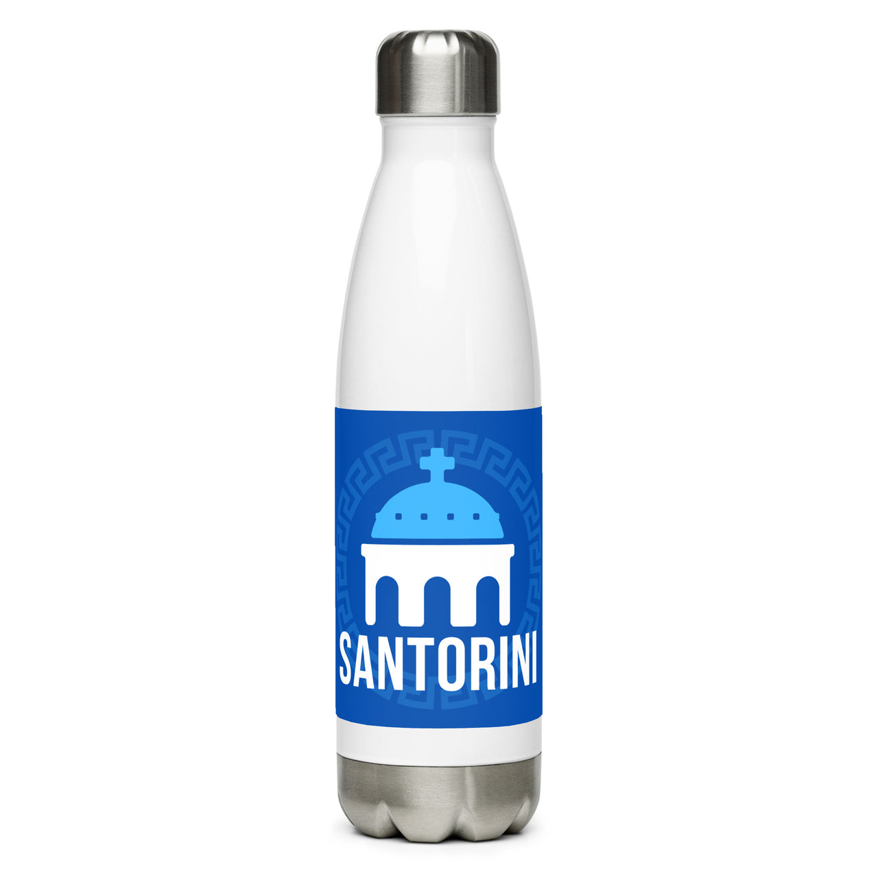 Iconic Places - Santorini Stainless Steel Water Bottle