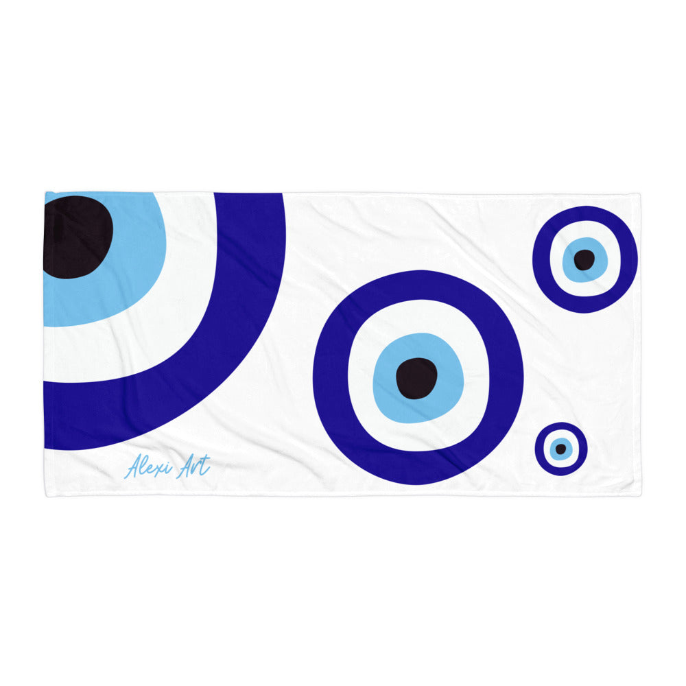 Evil Eye (Mati) Beach Towel