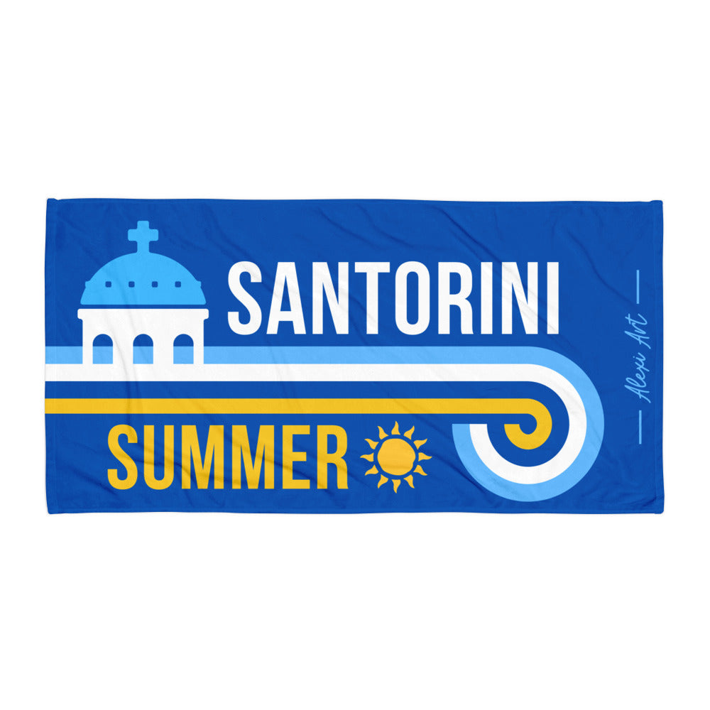 Santorini Summer Beach Towel