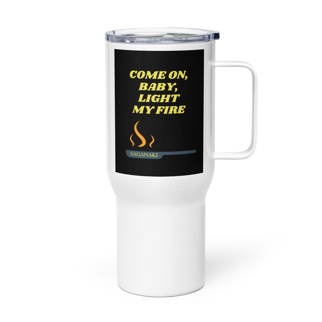 Light My Saganaki Travel Mug