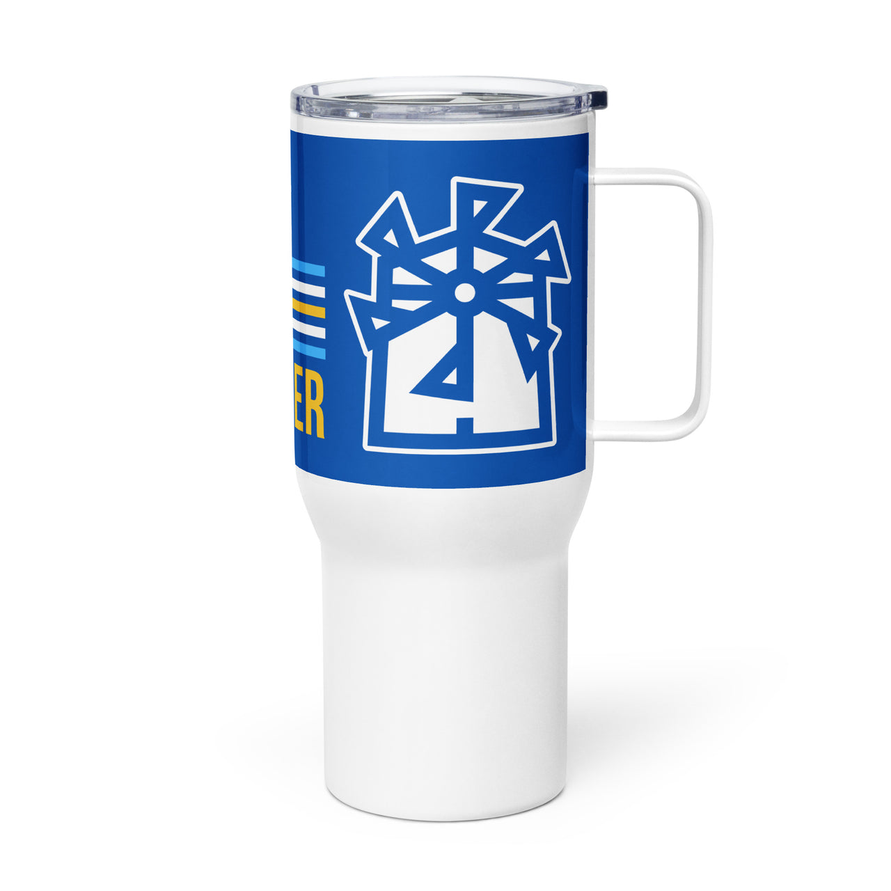 Mykonos Summer Retro 80's (Full Wrap) Travel Mug