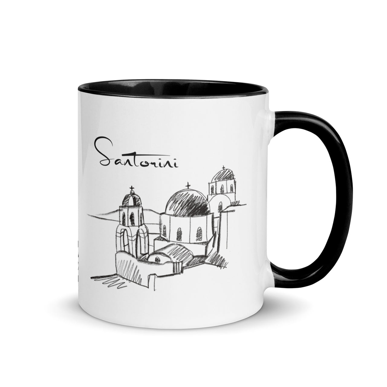 Santorini Sketch Ceramic Mug