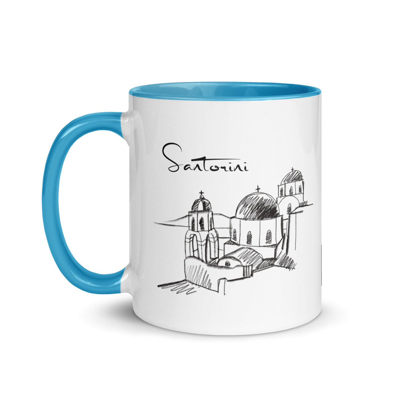 Santorini Sketch Ceramic Mug