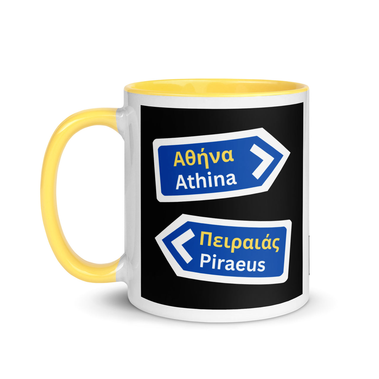 Athina Piraeus Road Signs Ceramic Mug